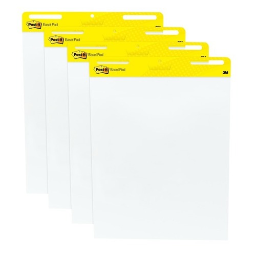 Post-it Easel Note Pad Super Sticky 559-Vad 635x775mm White - 4 Pack