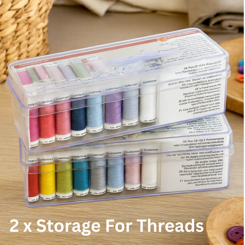 2 X Gutermann Sewing Thread Box Storage For 27 Reels - 728179