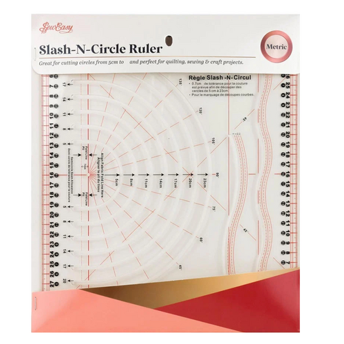 Sew Easy Slash N Circle Ruler Cutting From 5cm to 23cm Quilting, Sewing and Crafts - NL4195