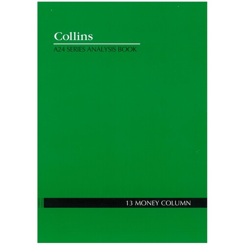 Collins A24 A4 Series Analysis Book 13 Money Column - 10213