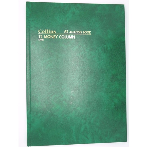 Collins 61 SER A4 Analysis Book 12 Money Column Hard Cover - 13089