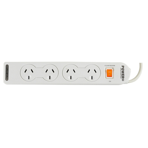 Italplast 4 Outlet Powerboard Overload Protection With 1m Lead