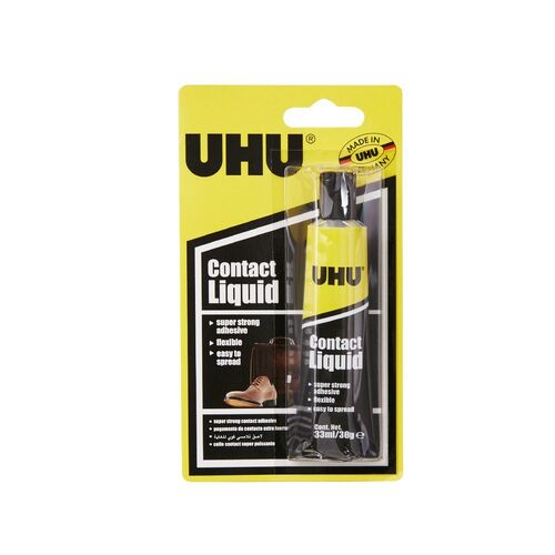 Uhu Glue Contact Liquid Adhesive 33ml Super Strong, Flexible - 33-37625
