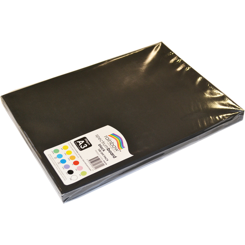 Rainbow A3 Cardboard Spectrum Board 200gsm Pack of 100 - Black