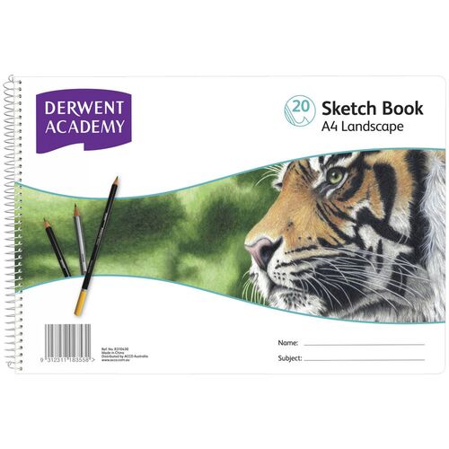 Derwent Academy A4 Sketchbook 120gsm Landscape R310430 - 20 Sheets