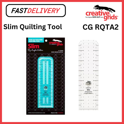 Creative Grids "Slim" Non-Slip Machine Quilting Tool Quilt Ruler Sewing Quilting Crafts CGRQTA2 - CG RQTA2
