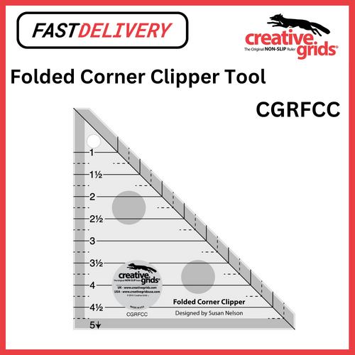 Creative Grids Folded Corner Clipper Tool Non Slip Quilt Ruler Sewing Quilting Crafts CGRFCC - CG RFCC