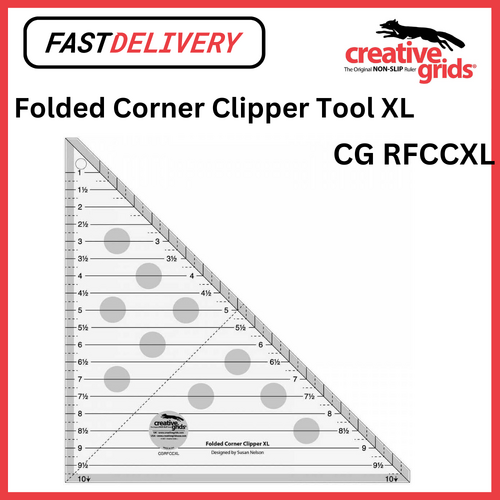 Creative Grids Folded Corner Clipper Tool Extra Large Non Slip Quilt Ruler Sewing Quilting Crafts CGRFCCXL - CG RFCCXL