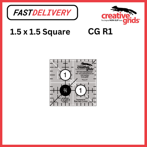 Creative Grids Quilt Ruler 1.5 x 1.5 Inch Square Non Slip Quilt Ruler Sewing Quilting Crafts - CG R1