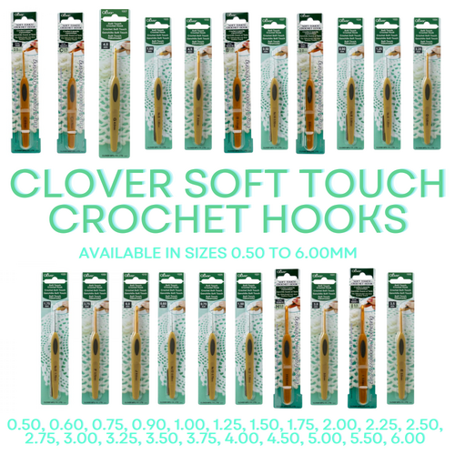Clover Soft Touch Crochet Hook Lightweight Ergonomic Grip