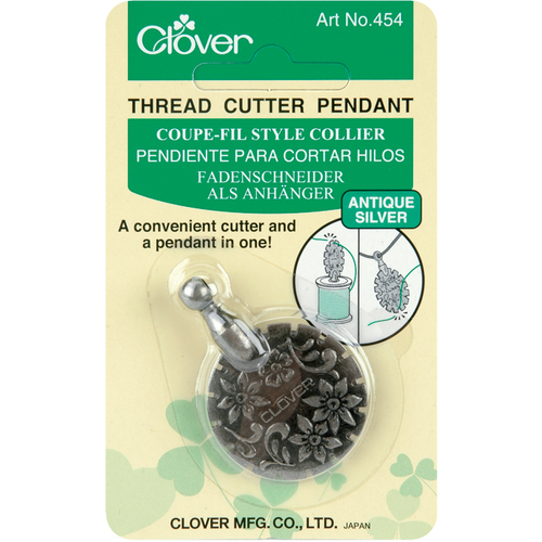 CLOVER Thread Cutter Pendant Antique Silver - CV454
