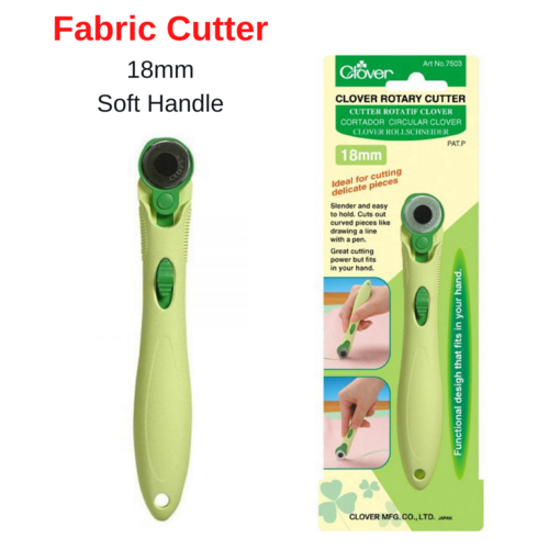 Clover Rotary Cutter Tool 18mm Soft Handle Craft Sewing DIY - CV7503