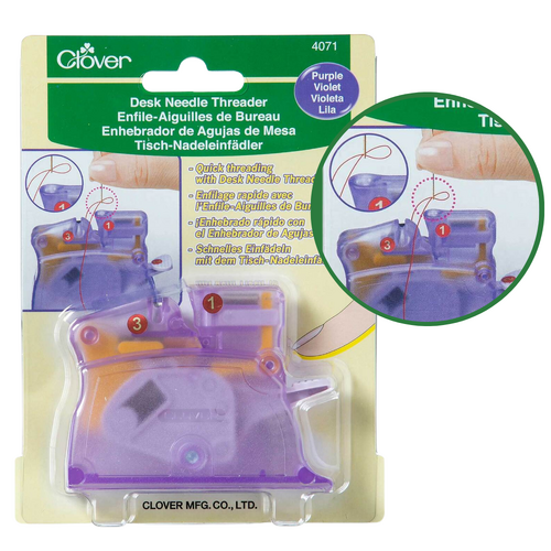 CLOVER Desk Needle Threader Quilting Sewing Craft DIY PURPLE CV4071 - 304071