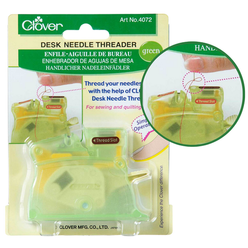 CLOVER Desk Needle Threader Quilting Sewing Craft DIY GREEN CV4072 - 304072