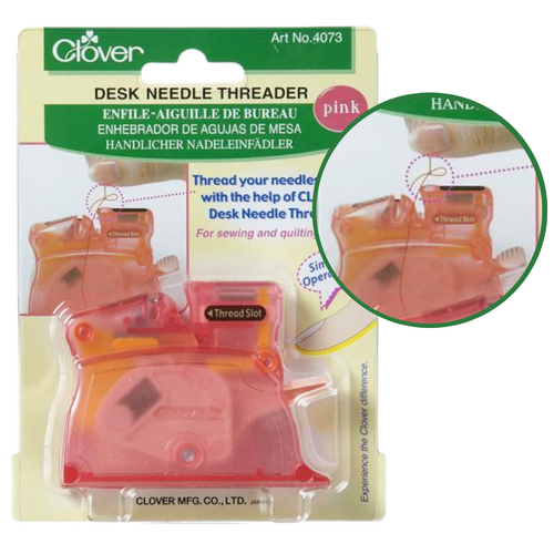 CLOVER Desk Needle Threader Quilting Sewing Craft DIY PINK CV4073 - 304073