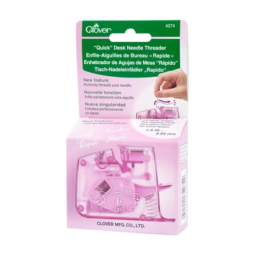 CLOVER Quick Desk Needle Threader Quilting Sewing Craft DIY PINK CV4074 - 304074