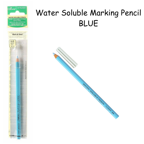 CLOVER Water Soluble Marking Pencils Sewing Quilting Marker - BLUE - 305001