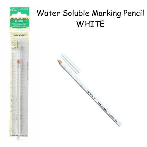 CLOVER Water Soluble Marking Pencils Sewing Quilting Marker - WHITE  - 305000
