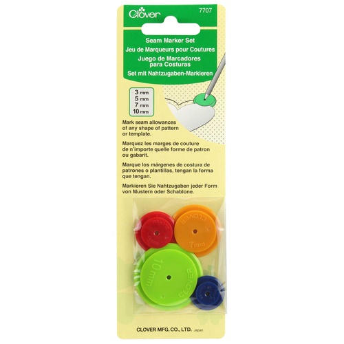 CLOVER Seam Marker Set - 4 Different Sizes Included Quilting Sewing Craft 7707 - 307707
