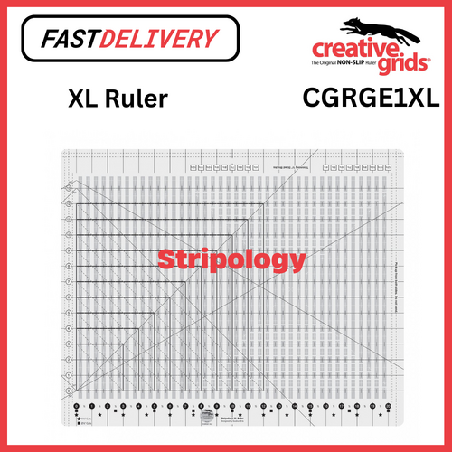 Creative Grids Stripology XL Ruler Slotted Extra Large Quilt Ruler Sewing Quilting Crafts CGRGE1XL - CG RGE1XL