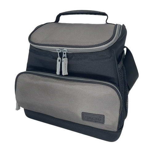 Sachi Rugger Insulated Cooler Bag 12L - Black Silver
