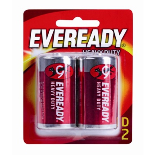 Eveready D 1050 Battery Batteries Heavy Duty - 2 Pack