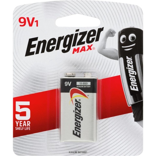 Energizer MAX 9V 9 Volt Battery Batteries 522BP1T - 1 Pack