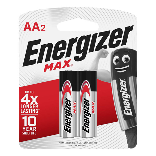 Energizer MAX AA E92 Batteries Battery E91BP2TN - 2 Pack