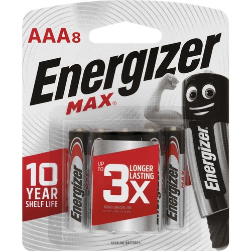 Energizer Max AAA Batteries Battery E92BP8T - 8 Pack