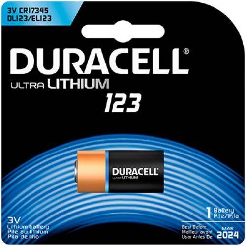 Duracell DL123 Size Batteries Ultra Alkaline Higher Performance + Longer Lasting Battery