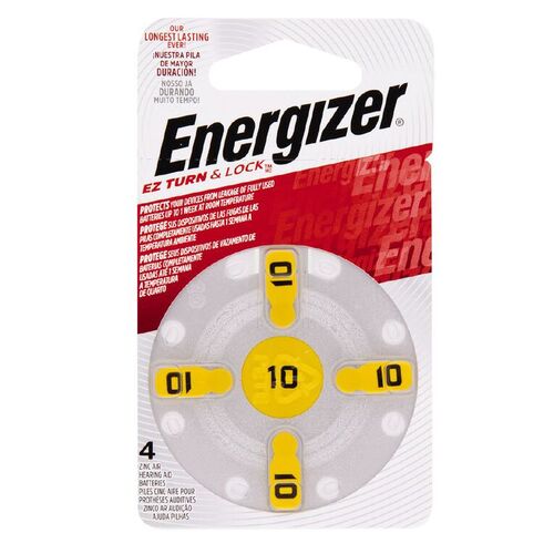 Energizer Hearing Aid Battery Batteries AZ10E4 - 4 Pack
