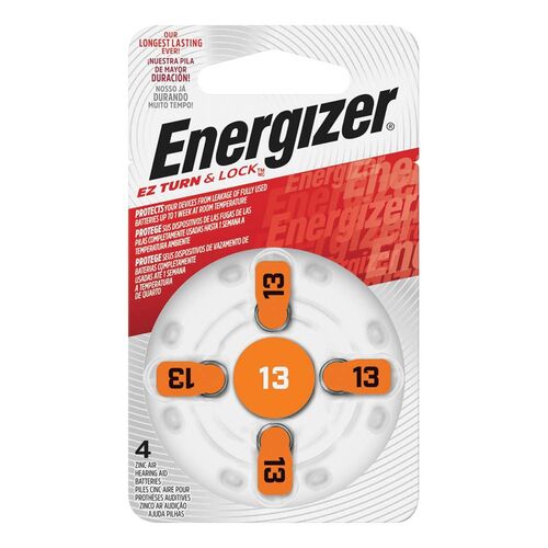 Energizer Hearing Aid Battery Batteries AZ13E4 - 4 Pack