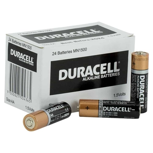 Duracell AA Size Batteries Coppertop Alkaline Battery 82189410 - Box 24