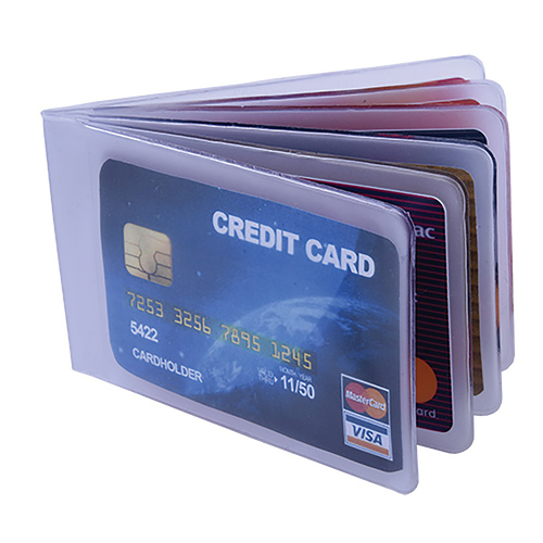 Cumberland Business Card Holder 12 Card Capacity PVC OMCCP - 10 Pack