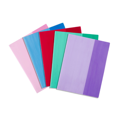 25 X Contact Book Sleeve Slip On A4 Size - Assorted Tinted Colours
