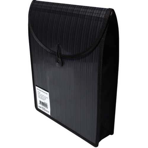 Bantex Top Load A4 Document File Folder With Elastic Closure 400132295 - Black