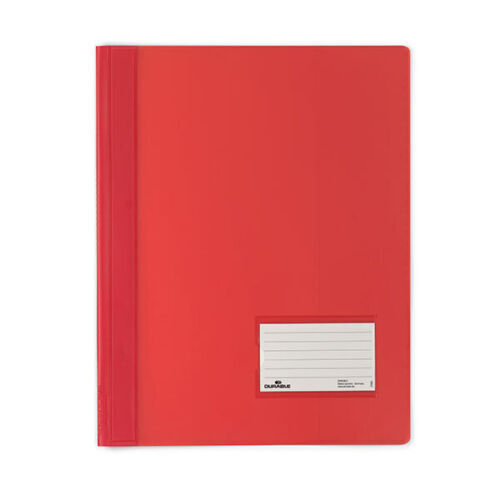 Durable Premium Flat File A4 Extra Wide Document Organiser Translucent - Red