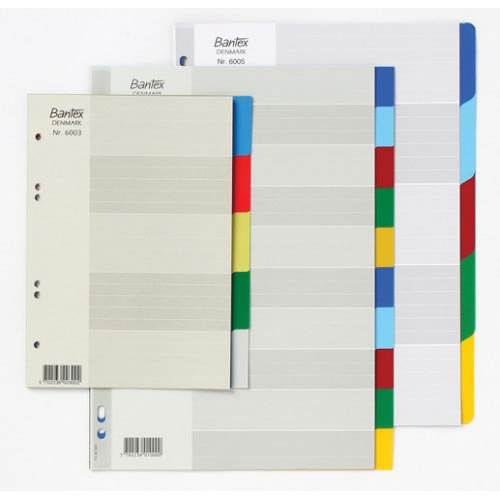 Bantex A4 5 Tab Divider Polypropylene - Coloured Tabs 6005