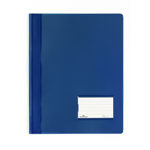 Durable Premium Flat File A4 Extra Wide Translucent - Dark Blue