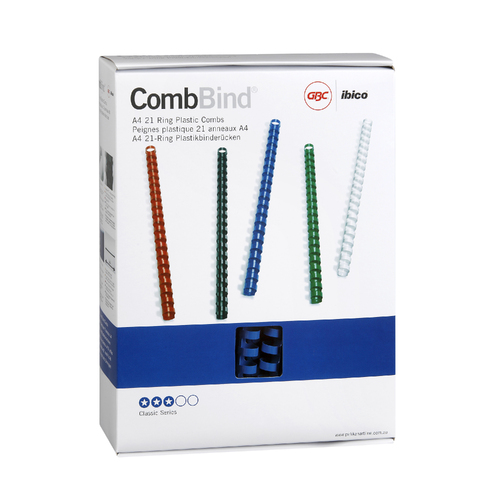 GBC Binding Combs 16mm 21 Loop 100 Pack BLUE - BEP16BL100