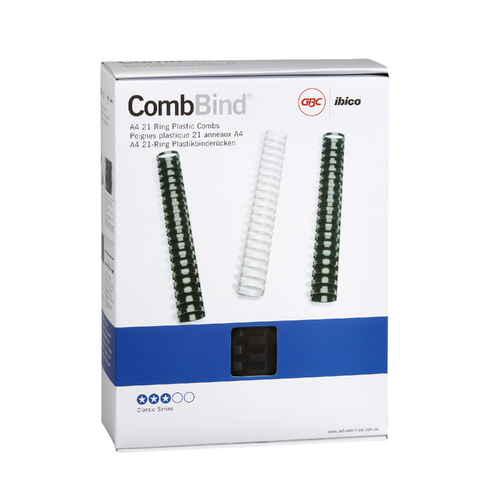 GBC Binding Combs 32mm 21 Loop 50 Pack BLACK - BEP32BK50
