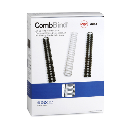 GBC Binding Combs 32mm 21 Loop 50 Pack WHITE - BEP32W50