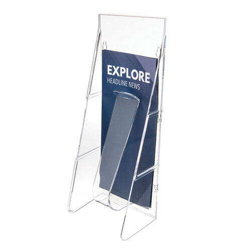 Deflecto DL Polycarbonate Wall Mount Brochure Holder 55601 – Clear