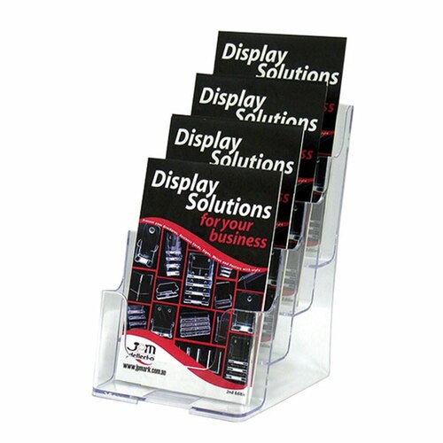 Deflecto A5 4 Pocket 4 Tier Brochure Holder 77901 - Clear