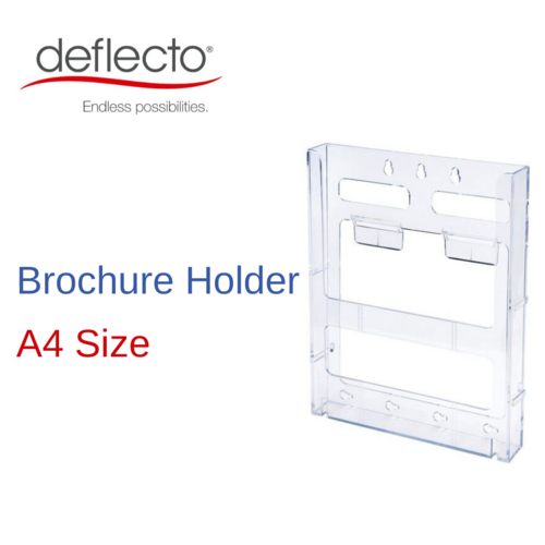Deflecto A4 Lit-Loc Brochure Holder LLA4 – Clear