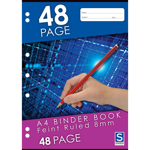 Sovereign Binder Book A4 8mm Ruled 48 Page - 20 Pack