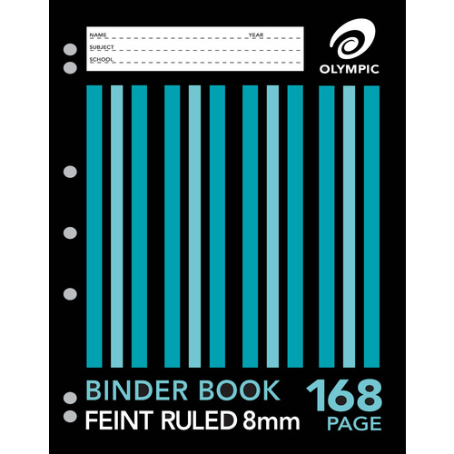 Olympic Binder Book A4 8mm Ruled 168 Page - 10 Pack