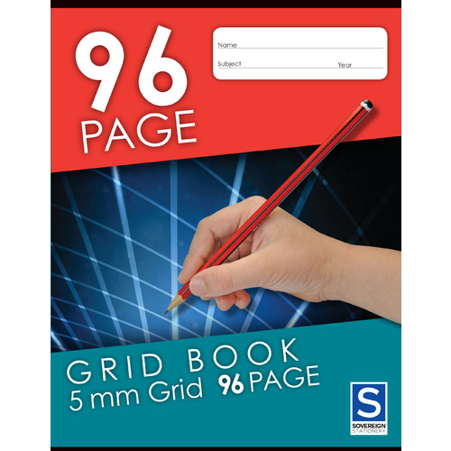 Sovereign Grid Book 225x175mm 5mm Grid 96 Page -10 Pack