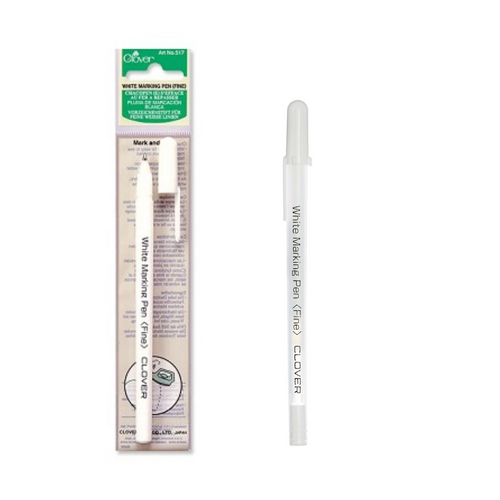 CLOVER White Iron-Off Marking Pen Fine Tip - 300517