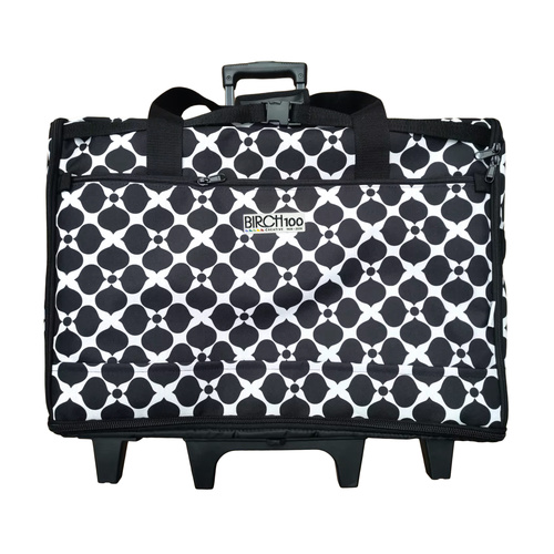 Extra Large Sewing Machine Trolley Bag on Wheels Large Pockets & Super Strong Zips | W63 x H43 x D30cm | 006107 - BLACK/WHITE 